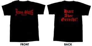 Jesus Skins - Logo Hart aber Gerecht T-Shirt Red